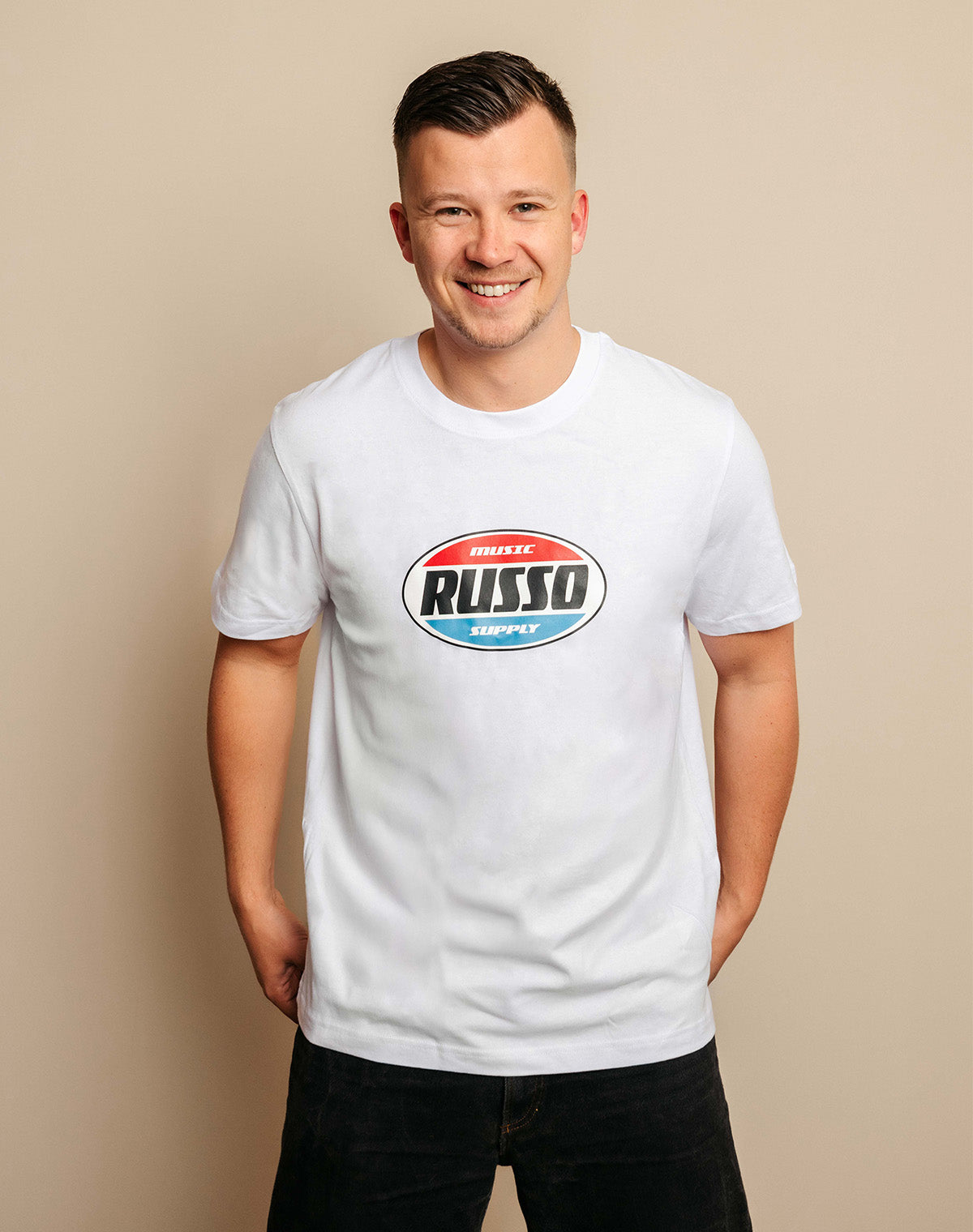 Russo Music Supply White Tee