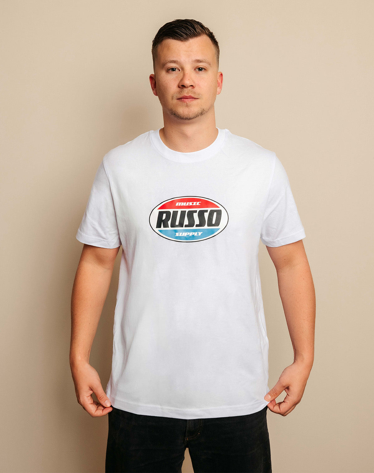 Russo Music Supply White Tee